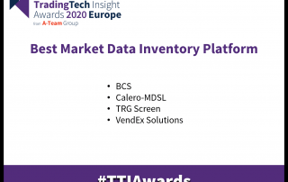 radingTech Insight Awards 2020 Europe Best Market Data Inventory Platform