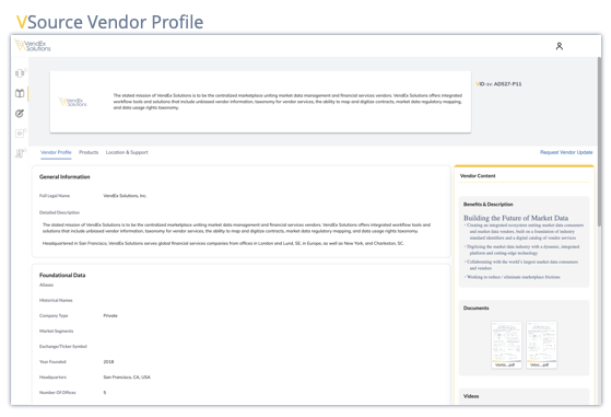 VSource Vendor Profile