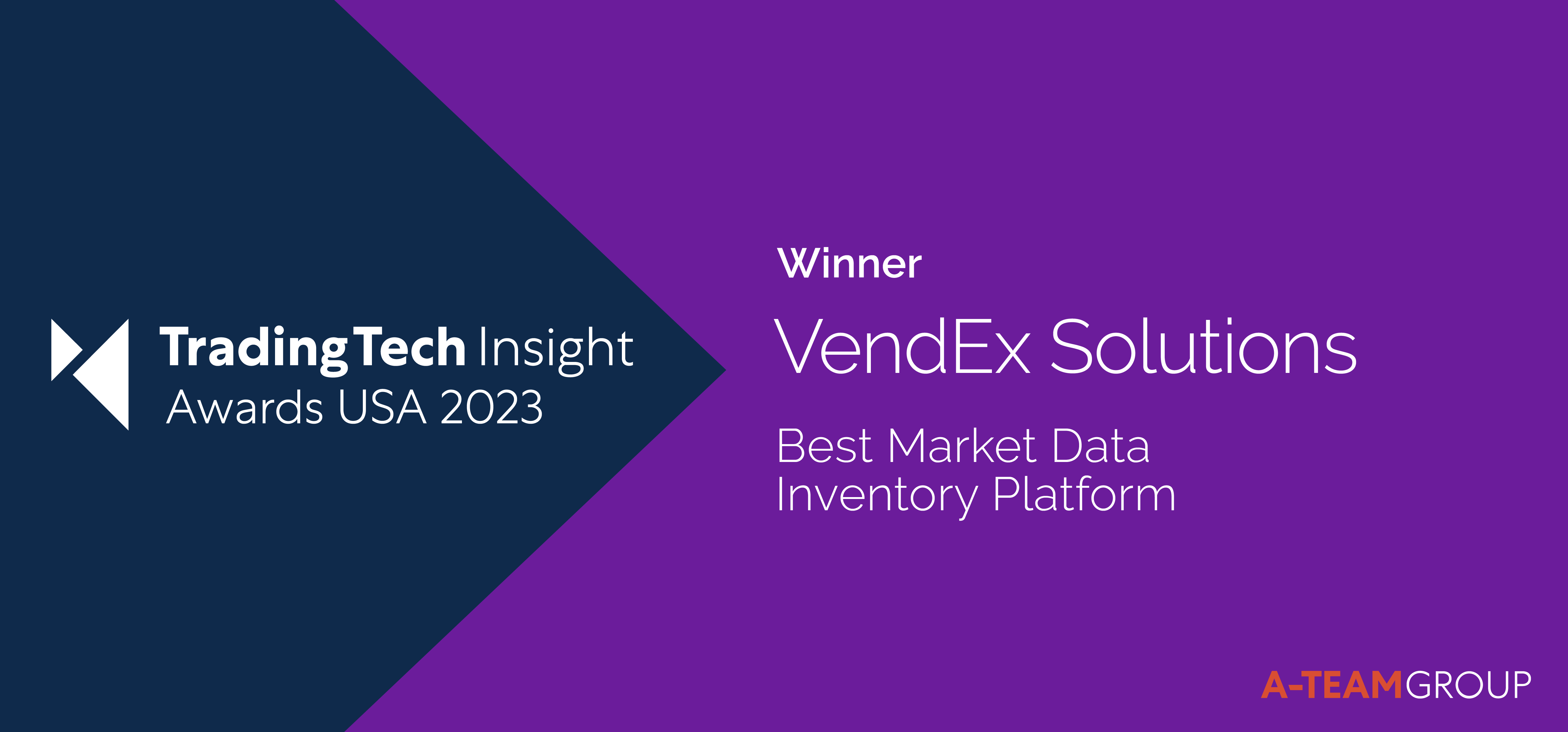 Winner - Best Market Data Inventory Platform - Trading Tech Insight Awards 2023 USA
