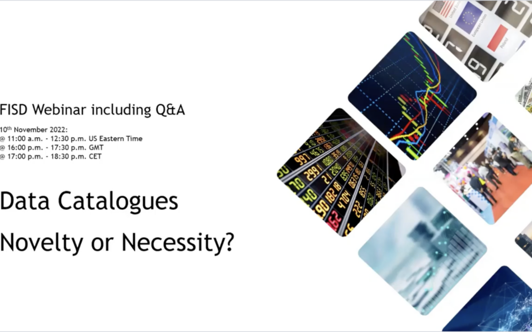 FISD Webinar: Data Catalogues – Novelty or Necessity?