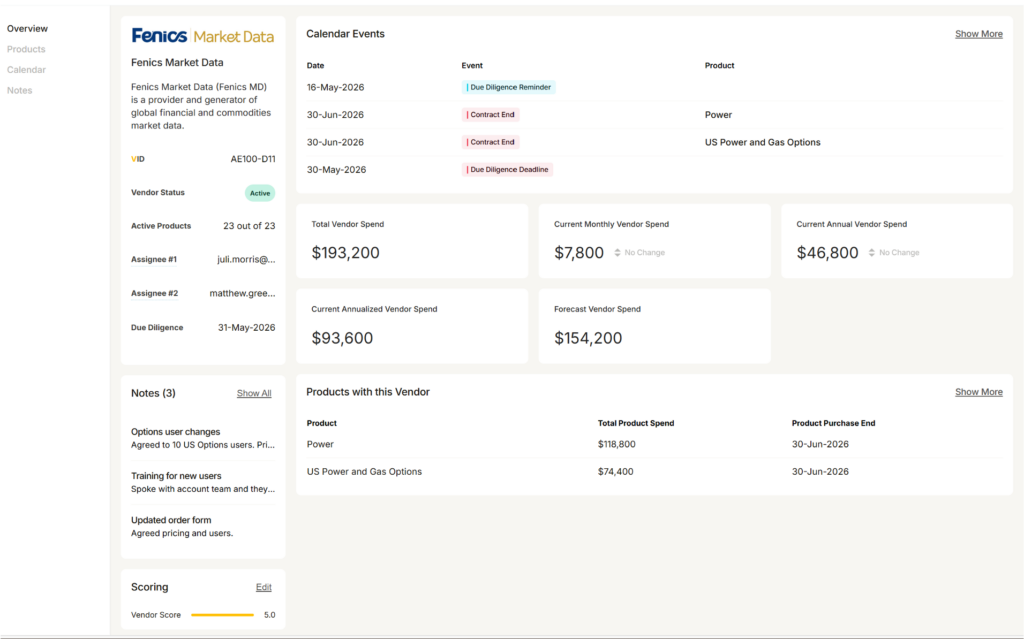 VPort Essentials Vendor Dashboard